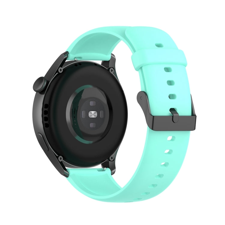 For Huawei Watch 4 / Watch 4 Pro Solid Color Silicone Stainless Steel Black Buckle Watch Band