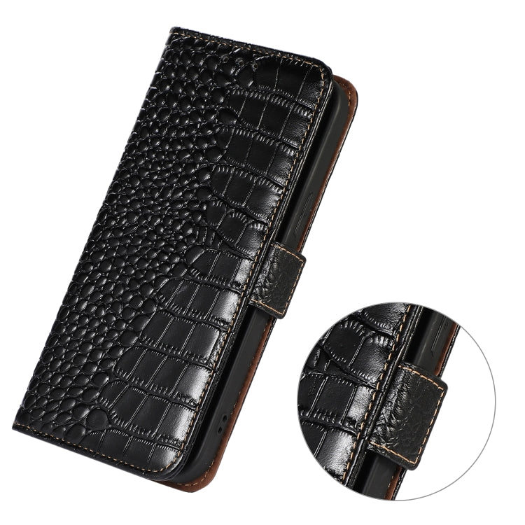 For OnePlus Nord CE4 Lite Crocodile Top Layer Cowhide Leather Phone Case