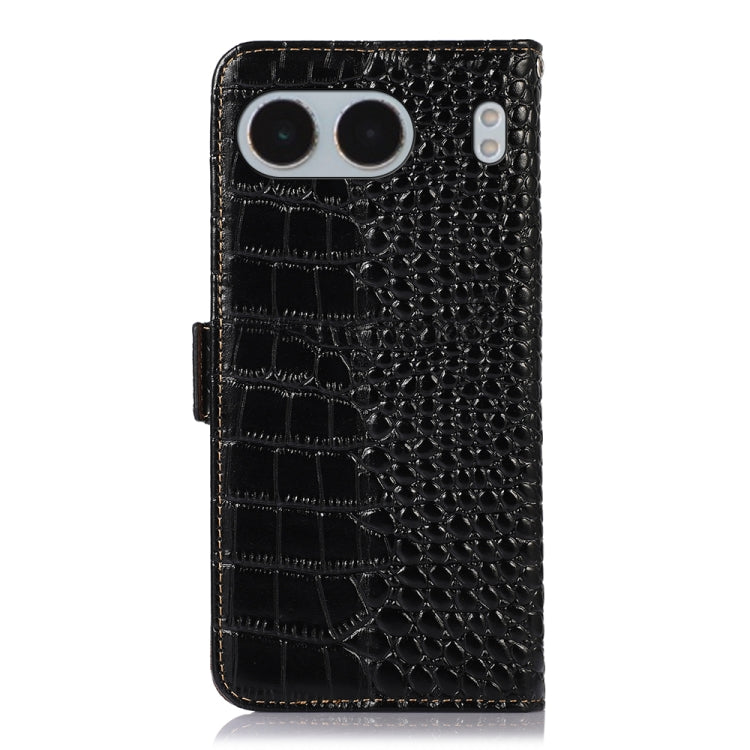 For OnePlus Nord 4 Crocodile Top Layer Cowhide Leather Phone Case