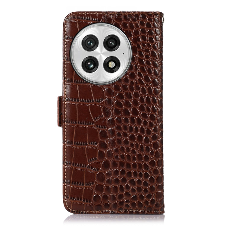 For OnePlus Nord 13 Crocodile Top Layer Cowhide Leather Phone Case