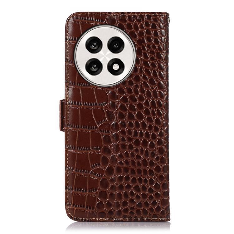For OnePlus Ace 5 Pro / Ace 5 Crocodile Top Layer Cowhide Leather Phone Case