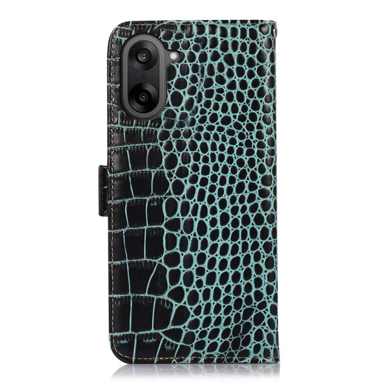 For OnePlus Nord CE5 / Ace 5 Racing Crocodile Top Layer Cowhide Leather Phone Case