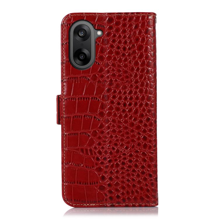 For OnePlus Nord CE5 / Ace 5 Racing Crocodile Top Layer Cowhide Leather Phone Case