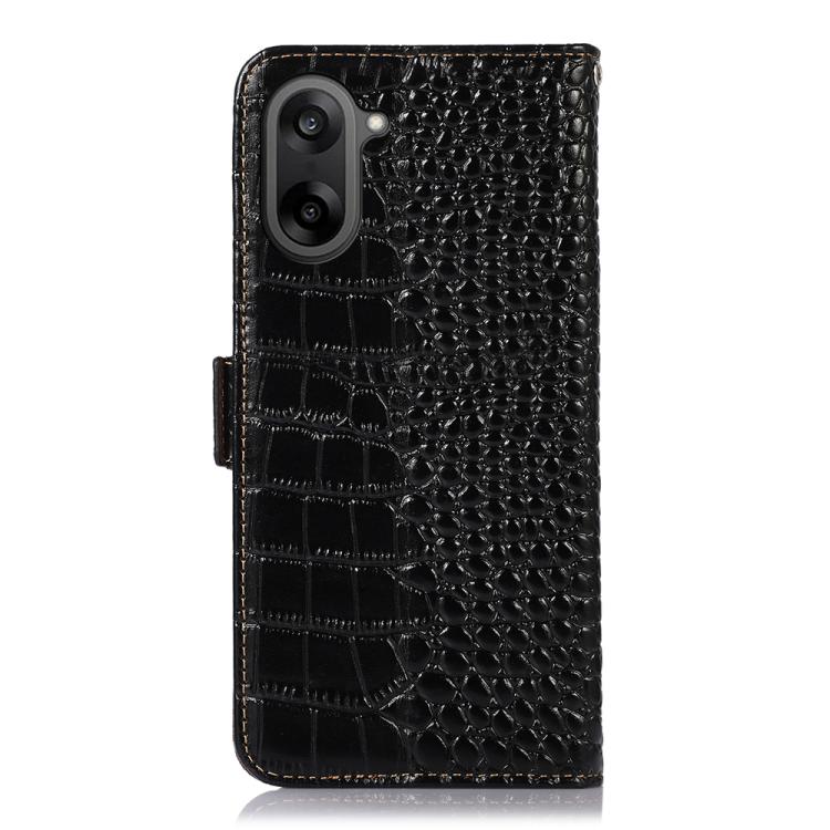 For OnePlus Nord CE5 / Ace 5 Racing Crocodile Top Layer Cowhide Leather Phone Case