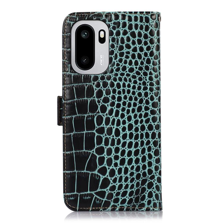 For OnePlus 15R/Ace 6 5G/Ace 6T 5G Crocodile Top Layer Cowhide Leather Phone Case