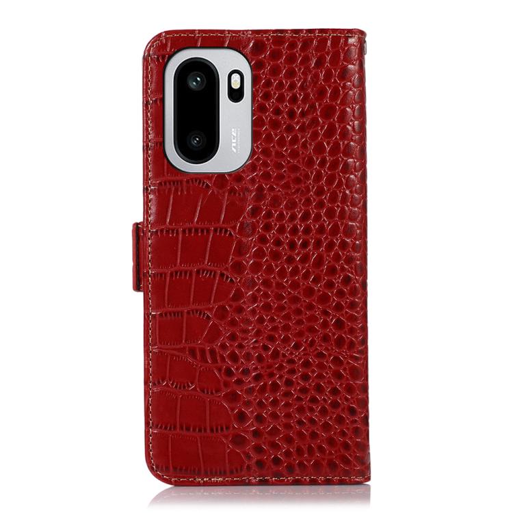 For OnePlus 15R/Ace 6 5G/Ace 6T 5G Crocodile Top Layer Cowhide Leather Phone Case