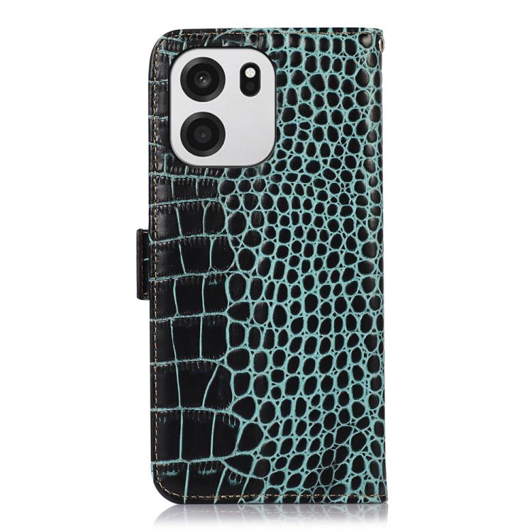 For OnePlus Turbo 6V / Turbo 6 Crocodile Top Layer Cowhide Leather Phone Case