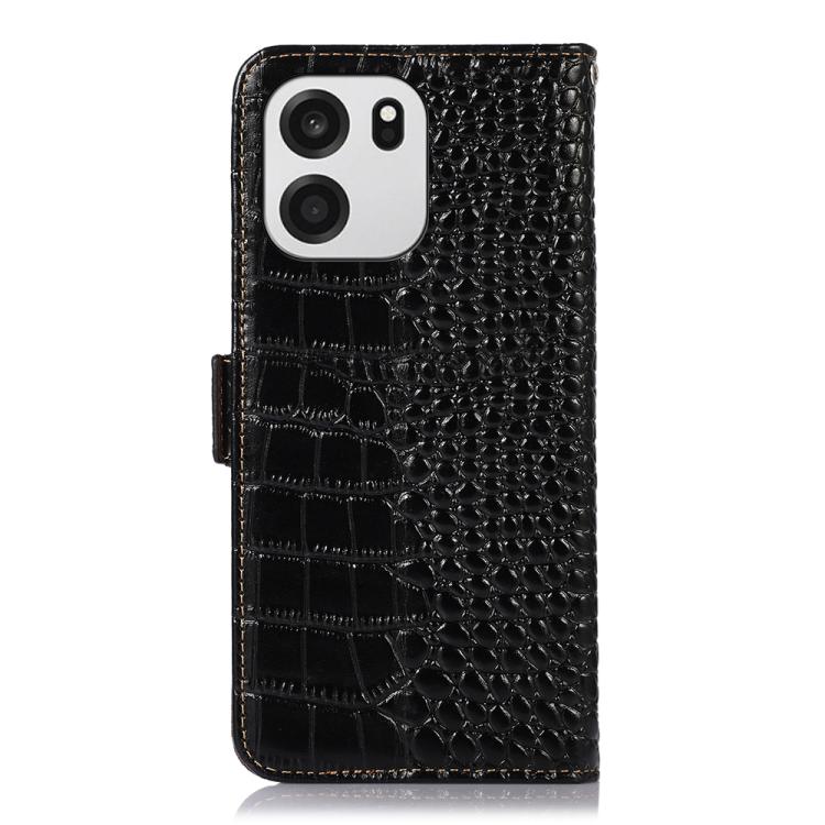 For OnePlus Turbo 6V / Turbo 6 Crocodile Top Layer Cowhide Leather Phone Case