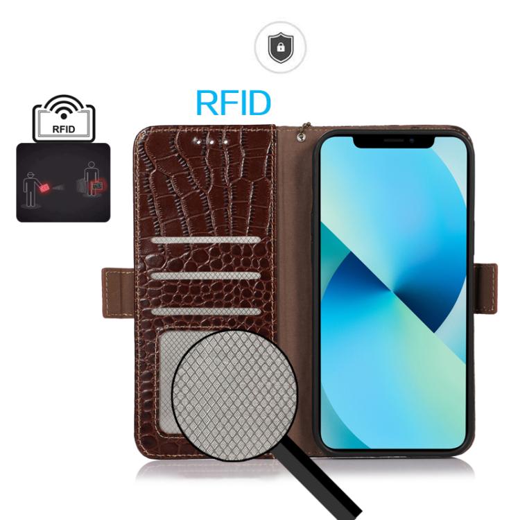 For OnePlus Nord CE6 Lite 5G Global Crocodile Top Layer Cowhide Leather Phone Case