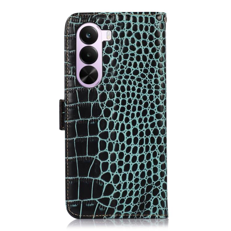 For OnePlus Nord CE6 Lite 5G Global Crocodile Top Layer Cowhide Leather Phone Case