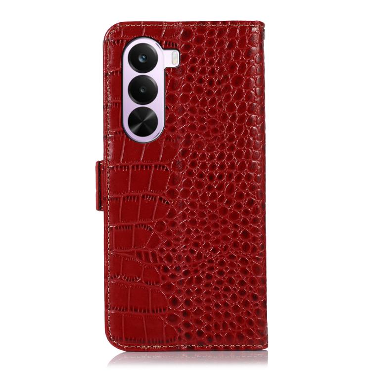 For OnePlus Nord CE6 Lite 5G Global Crocodile Top Layer Cowhide Leather Phone Case