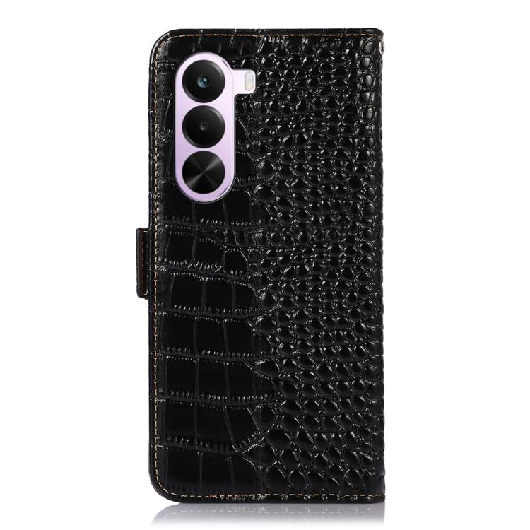 For OnePlus Nord CE6 Lite 5G Global Crocodile Top Layer Cowhide Leather Phone Case