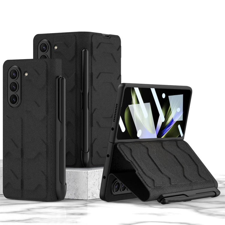 For Samsung Galaxy Z Fold5 GKK Integrated Shockproof Leather Phone Case with Pen Slots