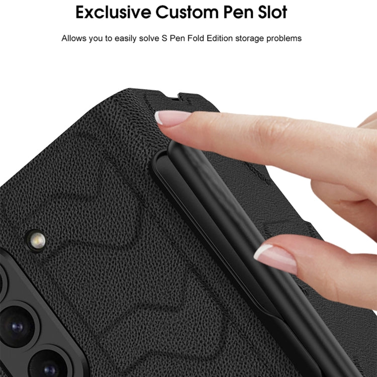For Samsung Galaxy Z Fold5 GKK Integrated Shockproof Leather Phone Case with Pen Slots