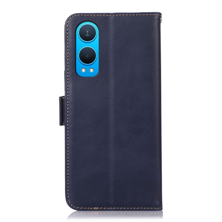 For OnePlus Nord CE4 Lite Magnetic Crazy Horse Texture Genuine Leather RFID Phone Case