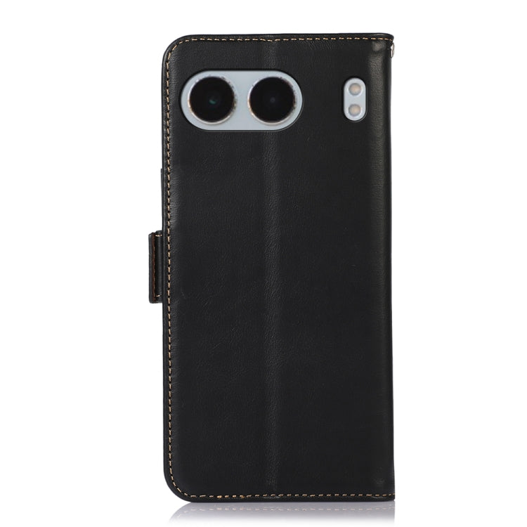 For OnePlus Nord 4 Magnetic Crazy Horse Texture Genuine Leather RFID Phone Case