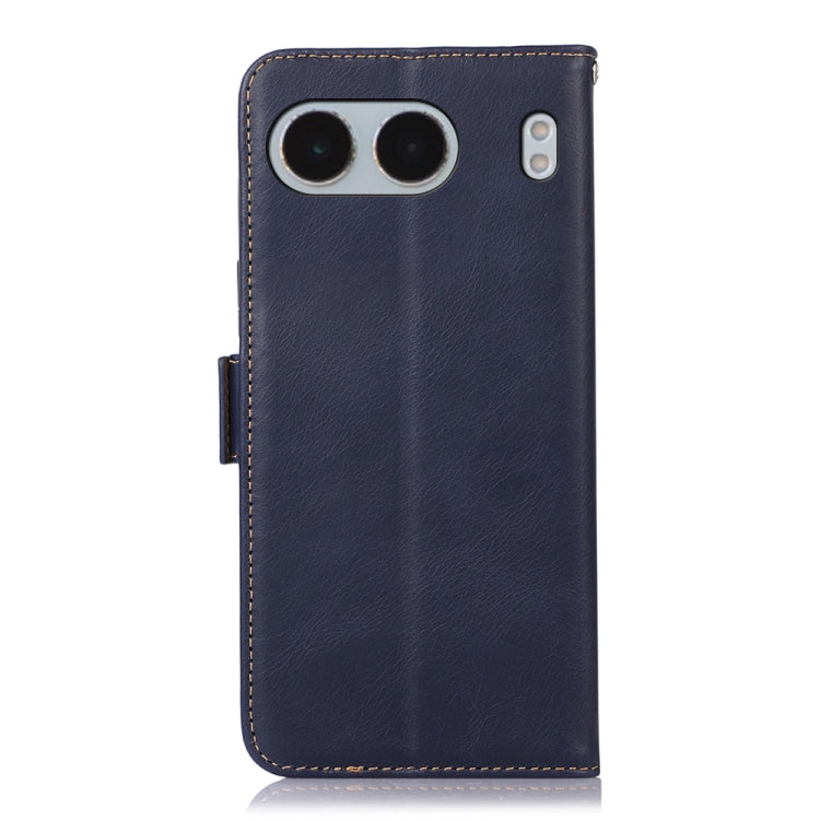 For OnePlus Nord 4 Magnetic Crazy Horse Texture Genuine Leather RFID Phone Case