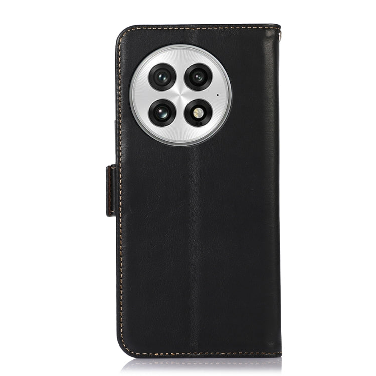 For OnePlus Nord 13 Magnetic Crazy Horse Texture Genuine Leather RFID Phone Case