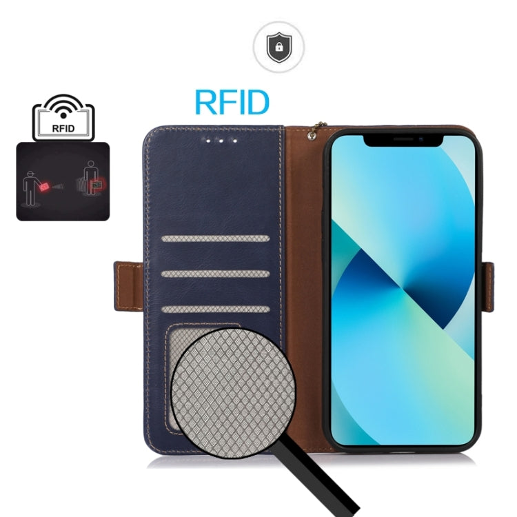 For OnePlus Nord 13 Magnetic Crazy Horse Texture Genuine Leather RFID Phone Case