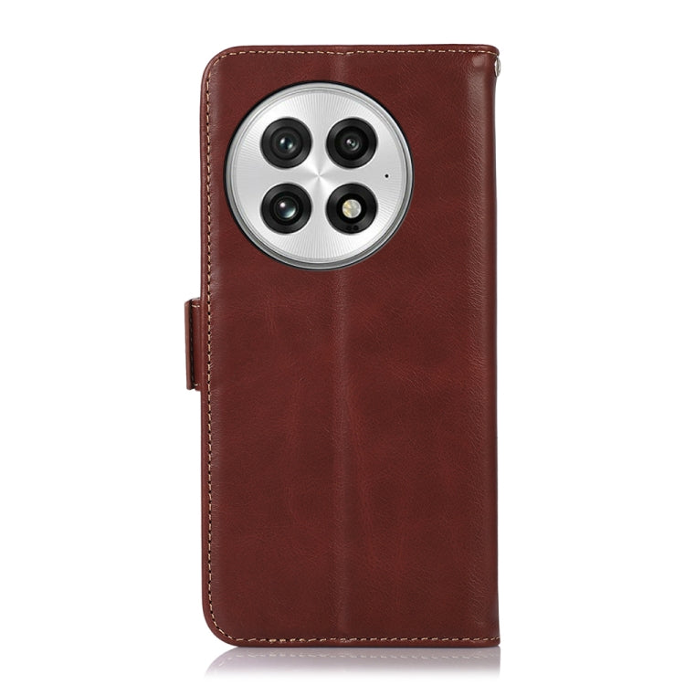 For OnePlus Nord 13 Magnetic Crazy Horse Texture Genuine Leather RFID Phone Case