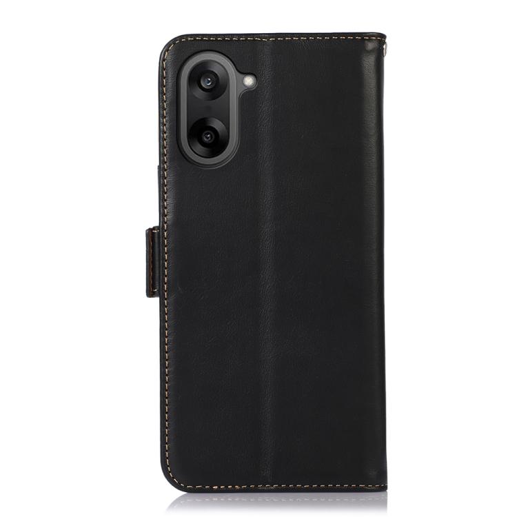 For OnePlus Nord CE5 / Ace 5 Racing Magnetic Crazy Horse Texture Genuine Leather RFID Phone Case