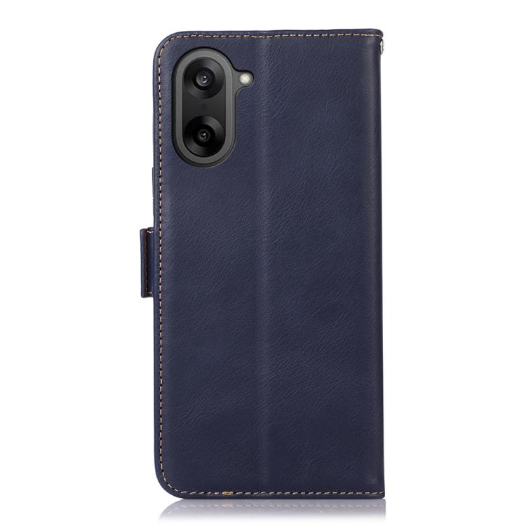 For OnePlus Nord CE5 / Ace 5 Racing Magnetic Crazy Horse Texture Genuine Leather RFID Phone Case