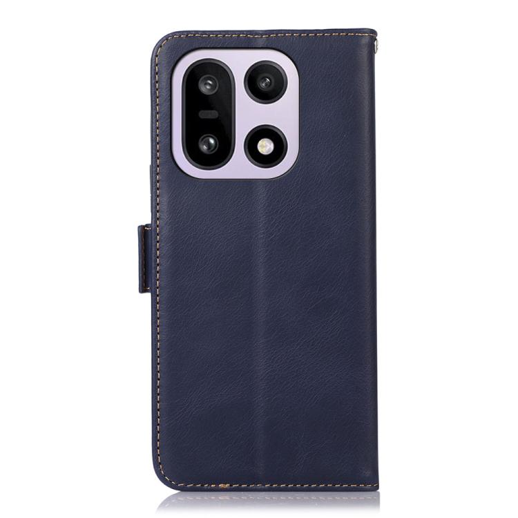 For OnePlus 15 Magnetic Crazy Horse Texture Genuine Leather RFID Phone Case