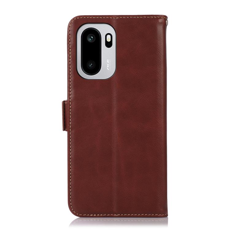 For OnePlus 15R/Ace 6 5G/Ace 6T 5G Magnetic Crazy Horse Texture Genuine Leather RFID Phone Case