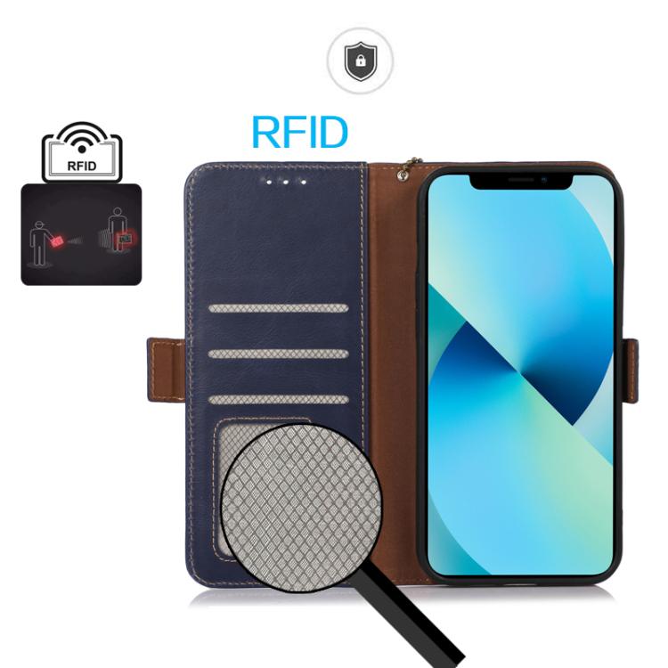 For OnePlus 15T Magnetic Crazy Horse Texture Genuine Leather RFID Phone Case