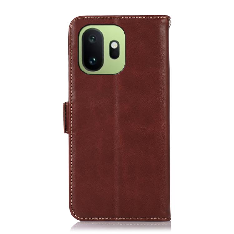 For OnePlus 15T Magnetic Crazy Horse Texture Genuine Leather RFID Phone Case