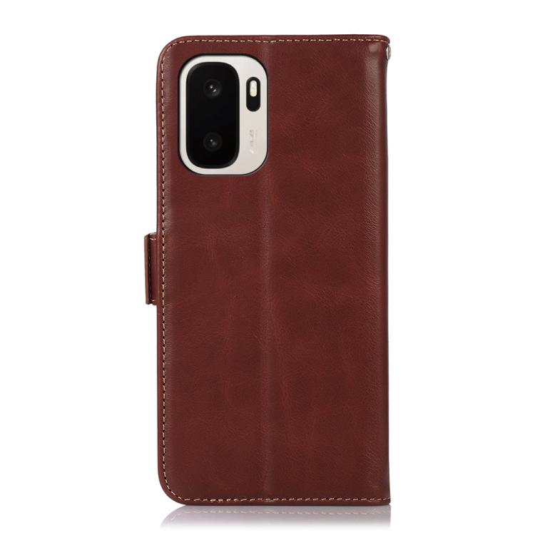 For OnePlus Ace 6 Ultra Magnetic Crazy Horse Texture Genuine Leather RFID Phone Case