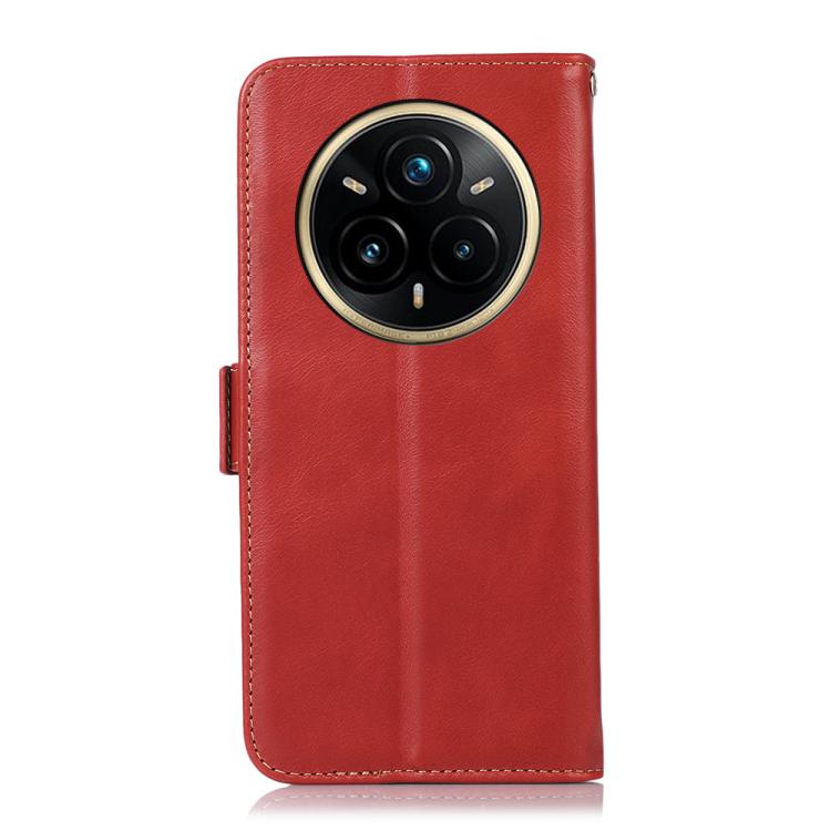 For Realme 14 Pro 5G Global Magnetic Crazy Horse Texture Genuine Leather RFID Phone Case