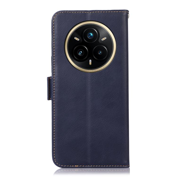 For Realme 14 Pro 5G Global Magnetic Crazy Horse Texture Genuine Leather RFID Phone Case