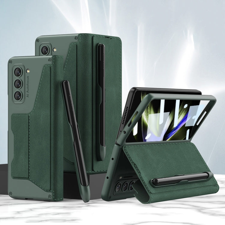 For Samsung Galaxy Z Fold5 GKK Armor Flip Leather Phone Case with Pen Slots