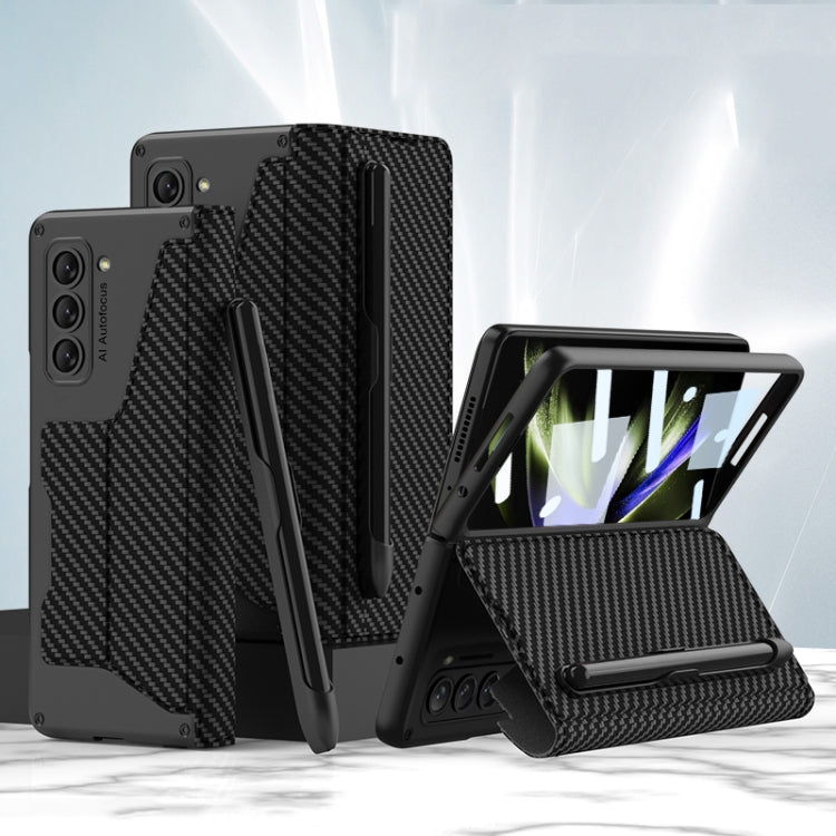 For Samsung Galaxy Z Fold5 GKK Armor Flip Leather Phone Case with Pen Slots