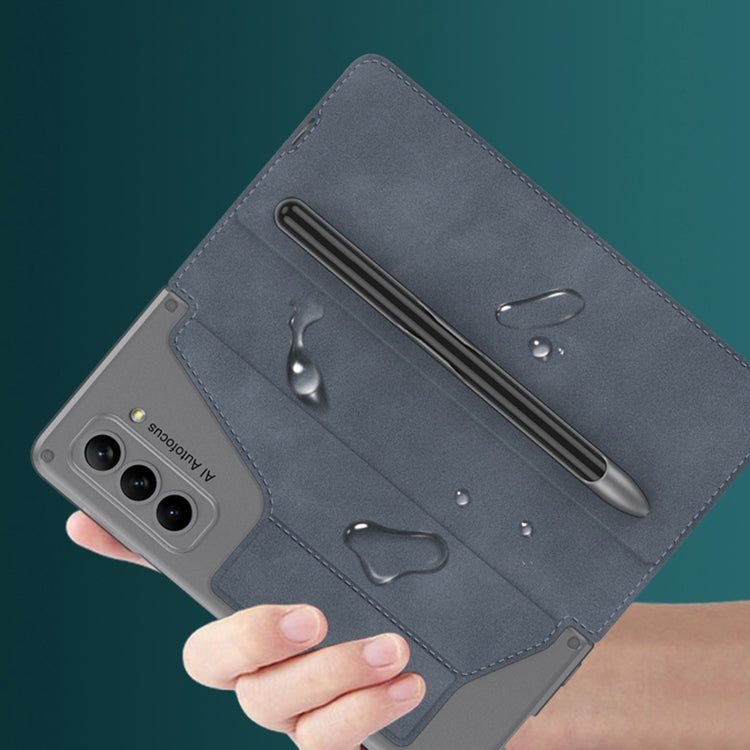 For Samsung Galaxy Z Fold5 GKK Armor Flip Leather Phone Case with Pen Slots