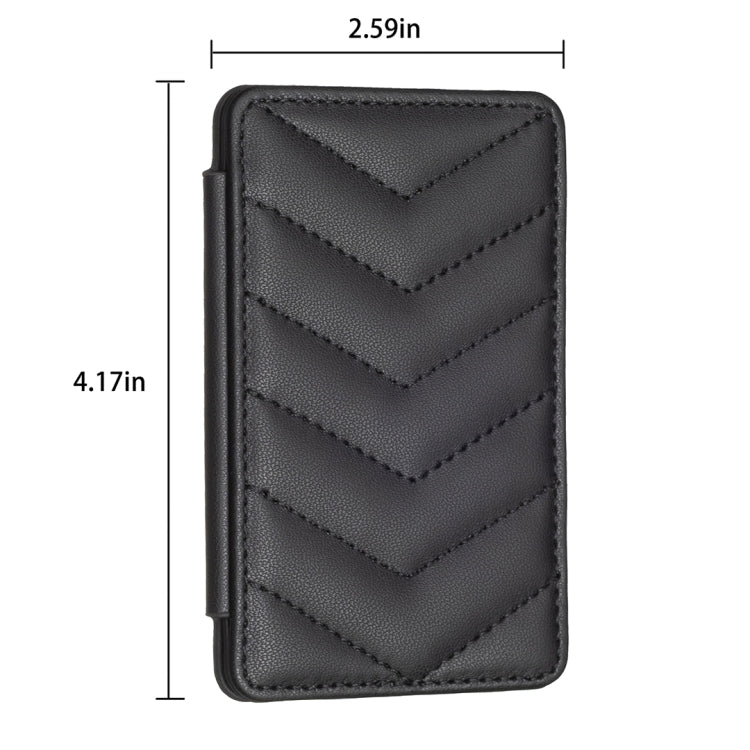 BFK02 Wave Pattern Card Bag Mobile Phone Back Sticker