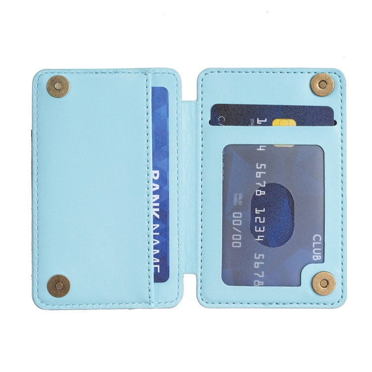 BFK02 Wave Pattern Card Bag Mobile Phone Back Sticker