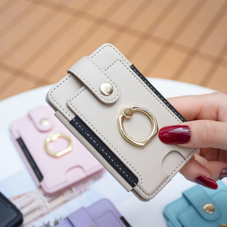BFK03 Metal Ring Card Bag Mobile Phone Back Sticker