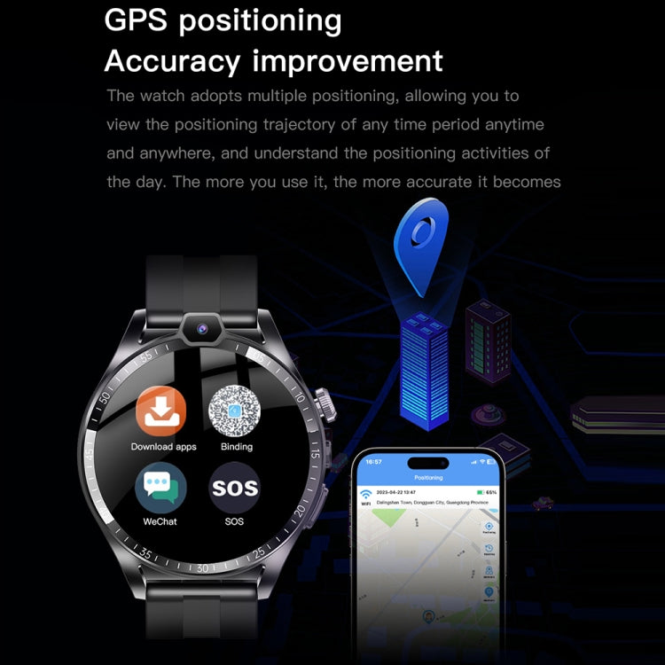 L01 1.43 inch IP67 Waterproof 4G Android 9.0 Smart Watch Support Face Recognition / GPS, Specification:4G+