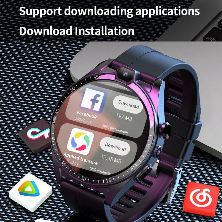 L01 1.43 inch IP67 Waterproof 4G Android 9.0 Smart Watch Support Face Recognition / GPS, Specification:4G+