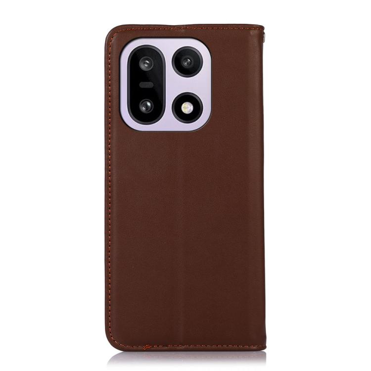 For OnePlus 15 KHAZNEH Nappa Top Layer Cowhide Leather Phone Case