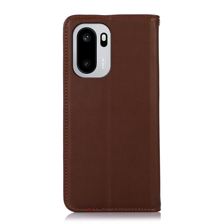 For OnePlus 15R/Ace 6 5G/Ace 6T 5G KHAZNEH Nappa Top Layer Cowhide Leather Phone Case