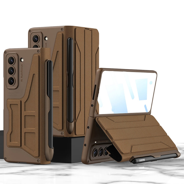 For Samsung Galaxy Z Fold4 GKK Integrated Flip Phone Case with Pen Holder