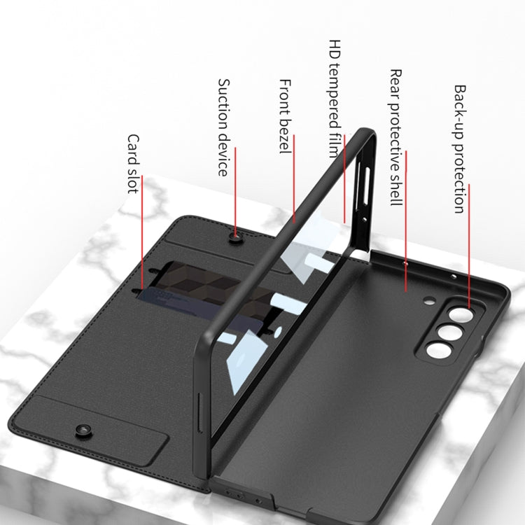 For Samsung Galaxy Z Fold4 GKK Integrated Flip Phone Case with Pen Holder