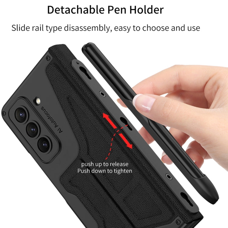 For Samsung Galaxy Z Fold4 GKK Integrated Flip Phone Case with Pen Holder