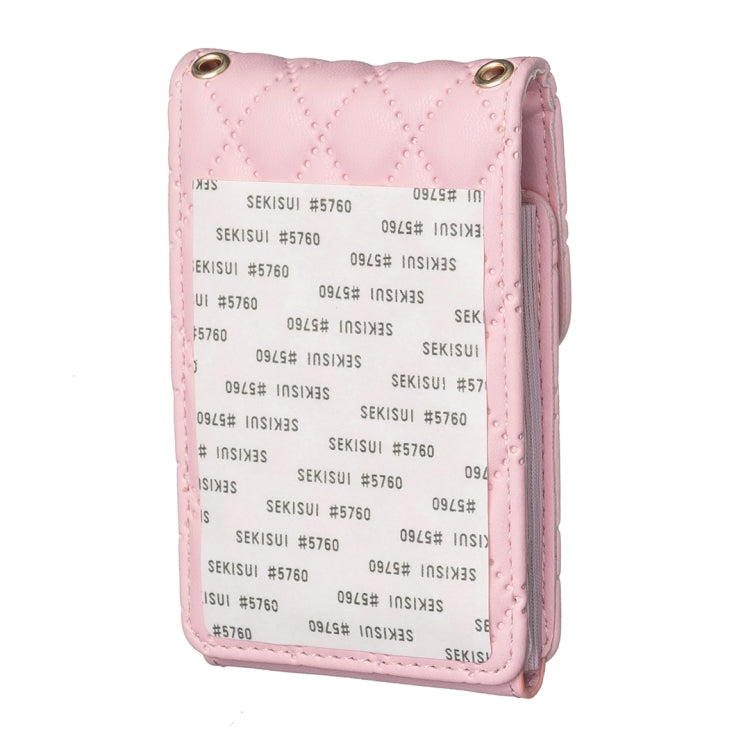 BFK07 Metal Buckle Vertical Card Bag Mobile Phone Back Sticker