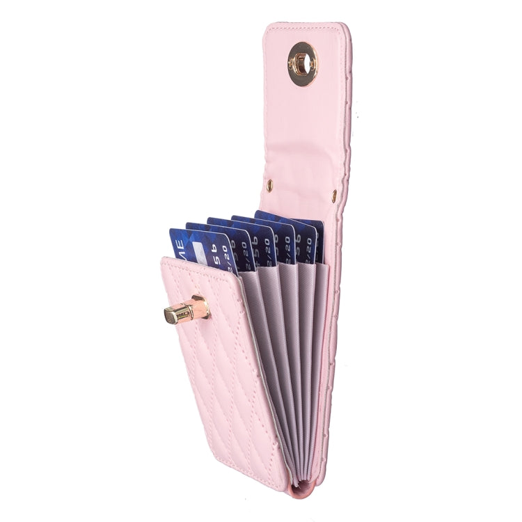 BFK07 Metal Buckle Vertical Card Bag Mobile Phone Back Sticker
