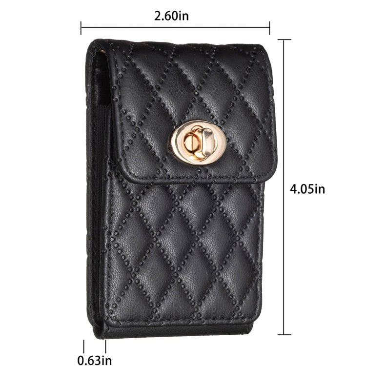 BFK07 Metal Buckle Vertical Card Bag Mobile Phone Back Sticker