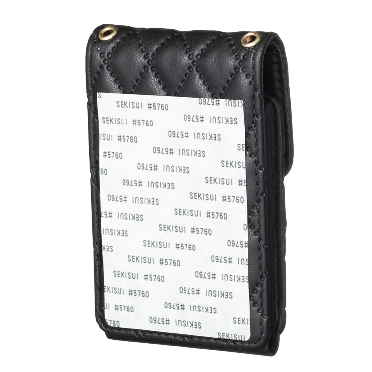BFK07 Metal Buckle Vertical Card Bag Mobile Phone Back Sticker